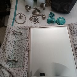 Pottery Barn Mirror, Light, Accessories 