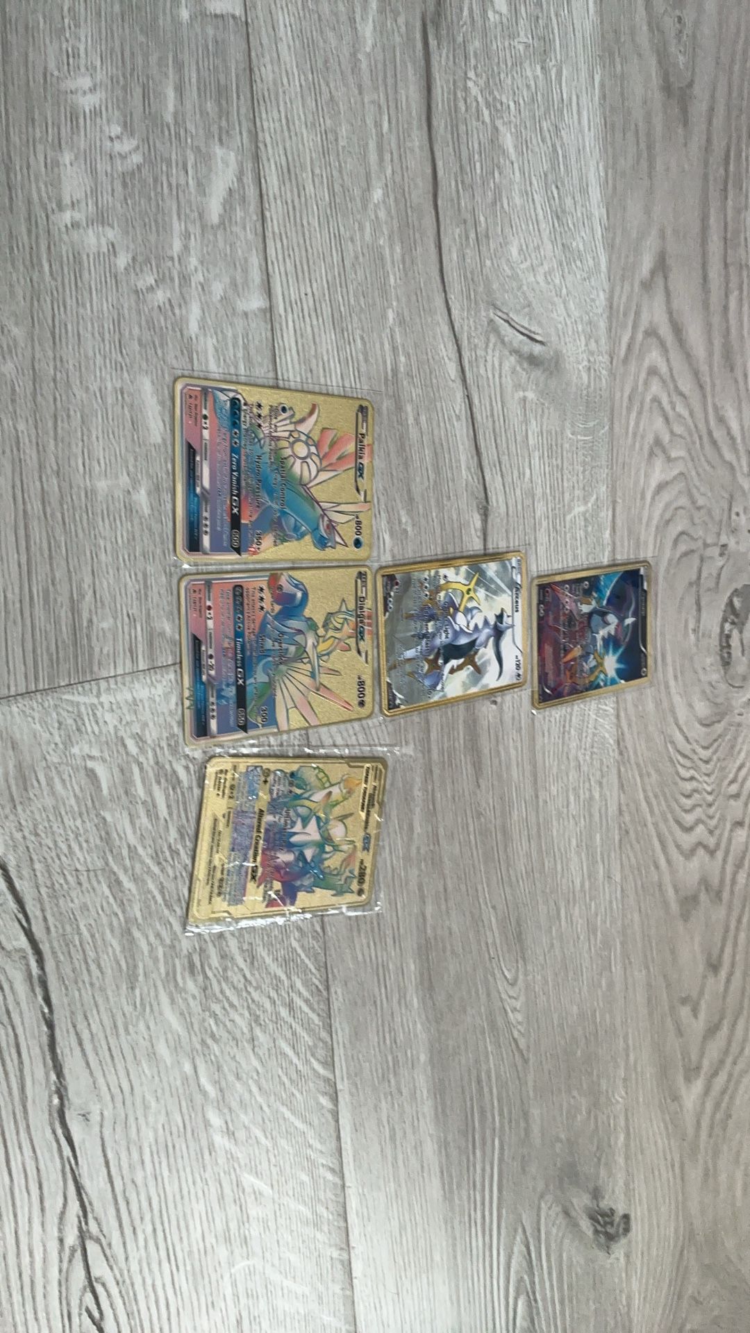 β¨ Ultra-Rare Fully Metal Gold Design Legendary PokΓ©mon Cards β Arceus, Dialga, Palkia GX & More