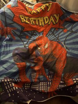 Spider man bday banner