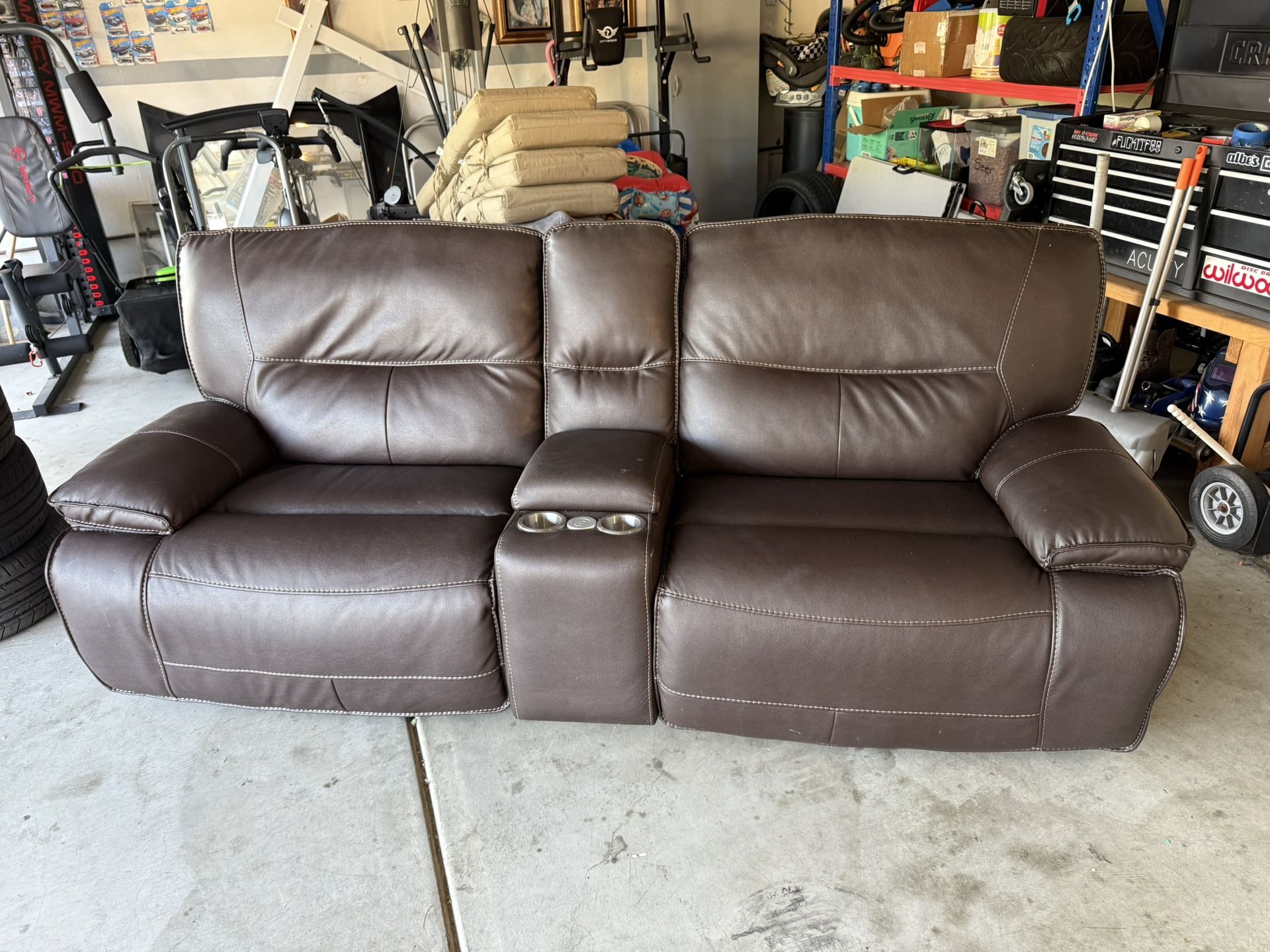 Brown Reclinable Sofa