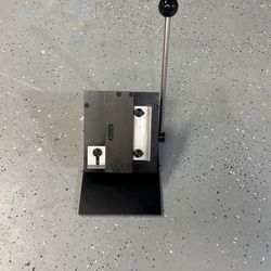 Heavy Duty Table Top Slot Punch for ID Card Badges with Precision Adjustable Top & Side Slide Guides - Badge Hole Puncher for Standard Horizontal & Ve