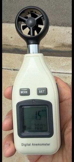Digital anemometer wind speed & temp sensor
