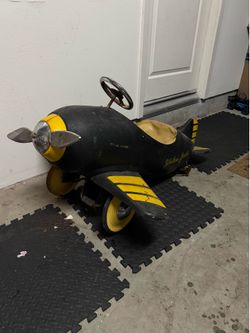 1950 yellow jacket, limited edition pedal car airplane