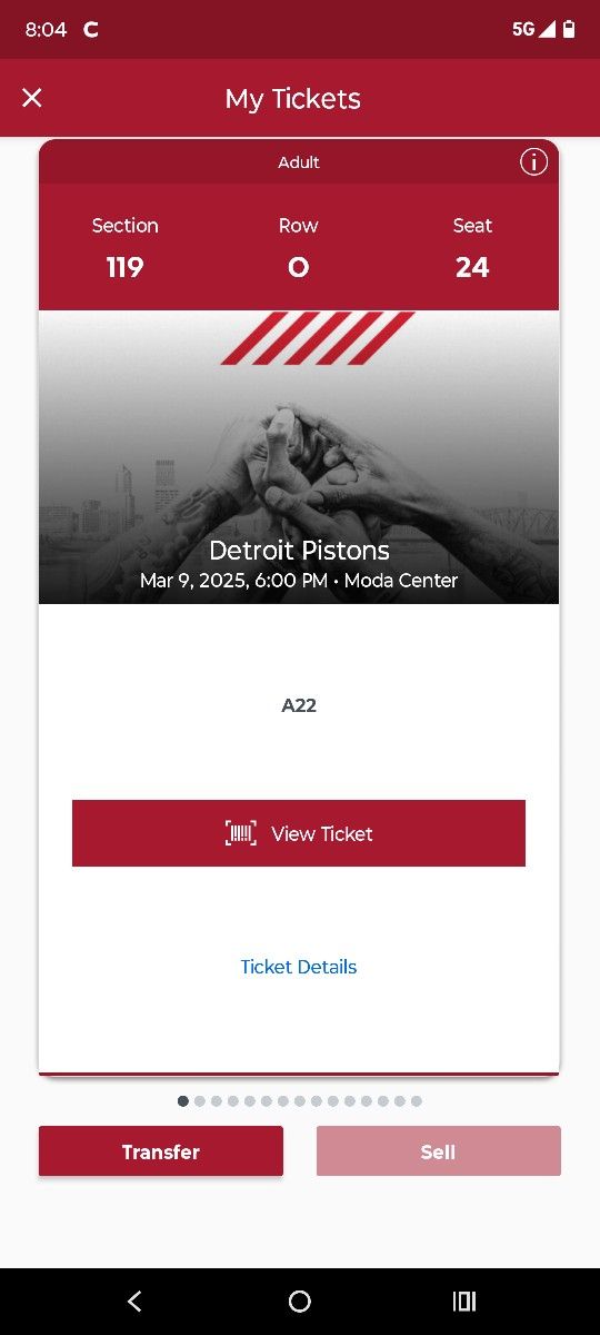 Blazers Vs Pistons March 9