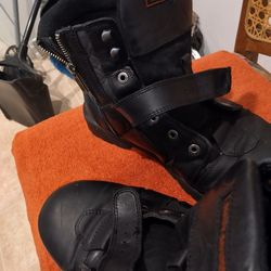 Black Leather Harley Davidson Boots For Sale  