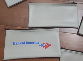Ten (10) Bank Of America Zipper Cash Bags 