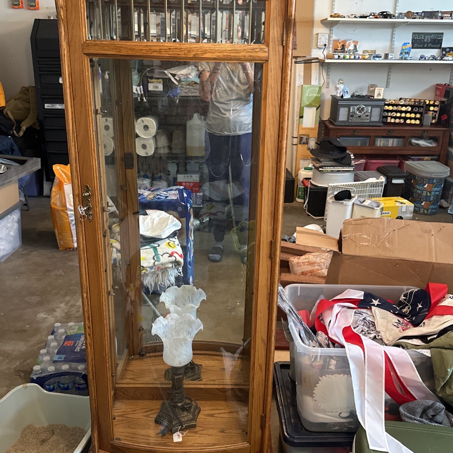 Antique Oak Curio Cabinet