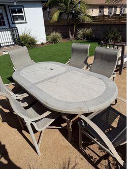 Outdoor Stone Table & Chairs