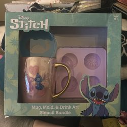 Disney Stitch Mug, Mold and Drink Art Stencil Kit