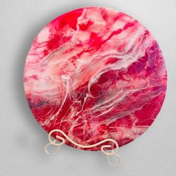 High Gloss Cosmic Vermilion Red Acrylic Painting