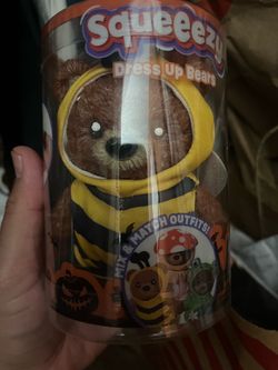 Squeeezy Dress up Bears Halloween Bumble Bee by Toymendous Sealed NEW