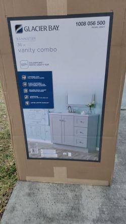 Glacier Bay Bannister 36 in Vanity Combo Pearl Gray