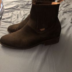 Original Michel Charro Black Suede Leather Boots size 7, Mex 26.