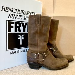 Women’s Frye Leather Cowboy Biker Moto Boots