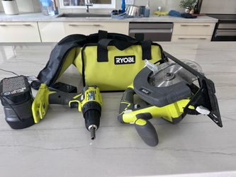 Ryobi cordless drill and saw