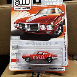 Auto World 1:64 1969 Pontiac Firebird Royal Bobcat Die-Cast Model Car
