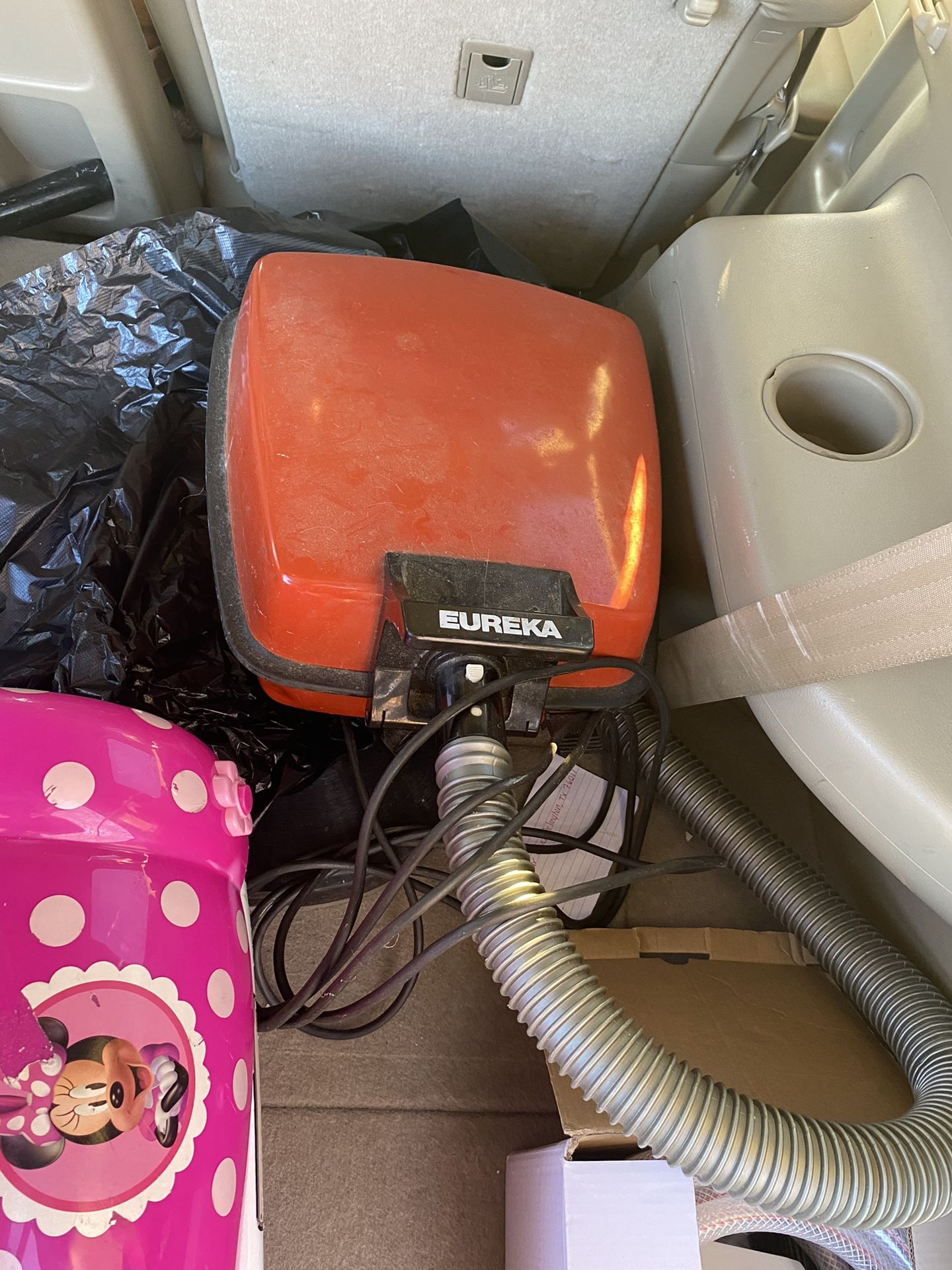 Vintage EUREKA 3321 Canister Vacuum Cleaner Orange W/ Hose Retro Orange