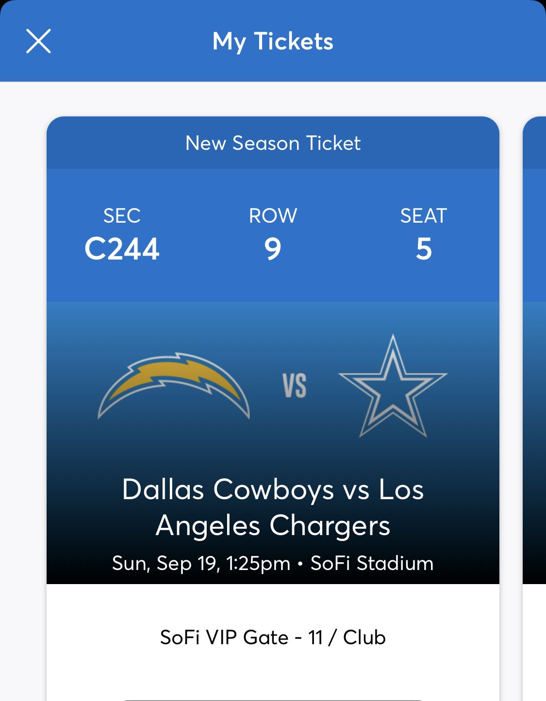 sofi tickets chargers