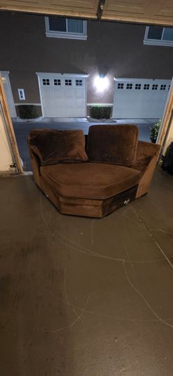 Brown sectional corner couch