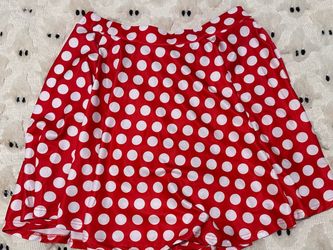Red and White Polka Dot Mini Skirt