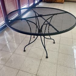 (2) Black Wrought Iron Patio Tables ...no Chairs