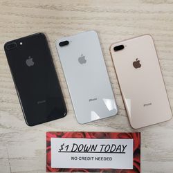 Apple IPhone 8 Plus - $1 DOWN PAYMENT - NO CREDIT NEEDED