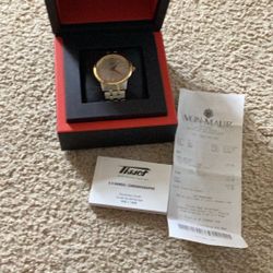 tissot swiss watch og all two tone classic dream model with receipts