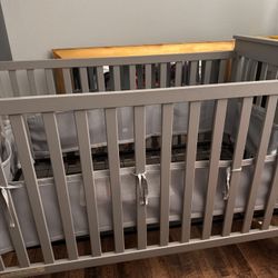 Grey Baby Crib 