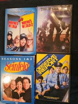 DVD's Seinfeld Box set season 1& 2  + Wayne's World and Wayne's World 2, Transformer,