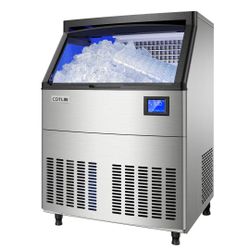 NEW - COTLIN 26" 320LBS/24H AIR COOLED FREESTANDING STAINLESS STEEL UNDERCOUNTER ICE MAKER P818A