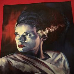 17" By 17" The Bride Of Frankenstin Pillow Case 