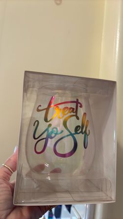 Treat Yo Self Stemless Wine Glass