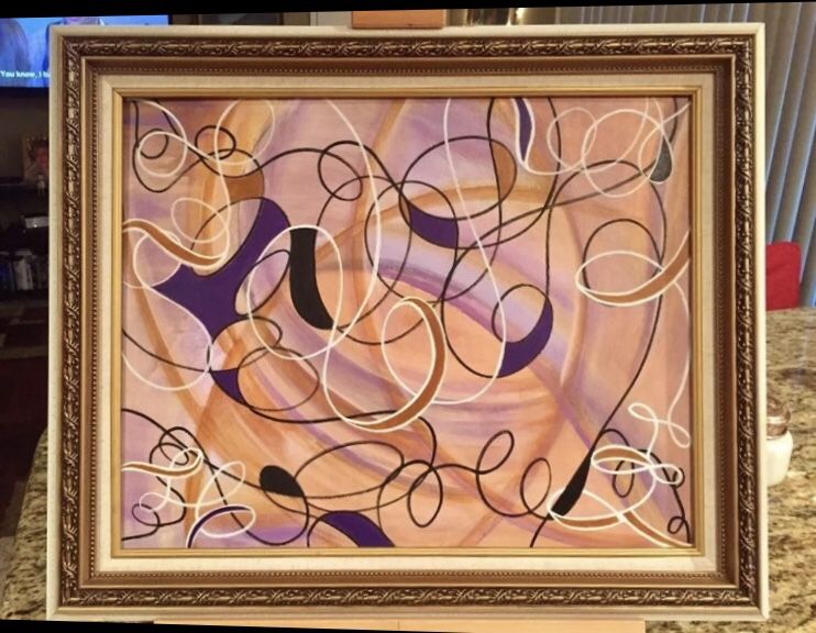 Abstract colorful acrylic