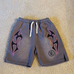 Hellstar Future Flame Shorts! (Gray/pink)