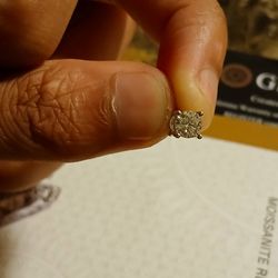 GRA Moissanite Stud Earrings D Color VVS1 0.5ct