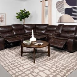 New Sectional Sofa With Three Power Recliliners