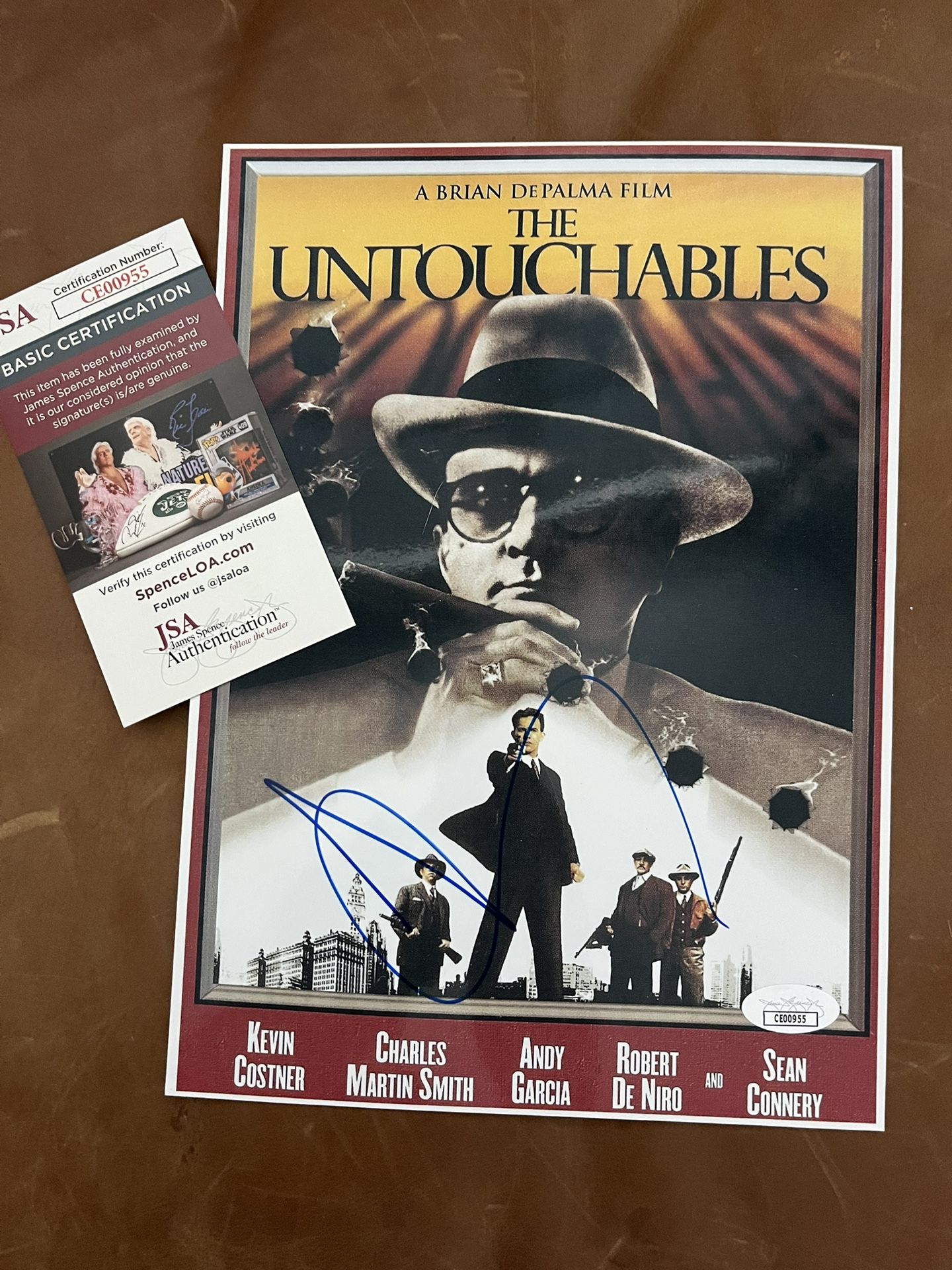 Andy Garcia Signed 11x14 “The Untouchables” Movie Poster JSA Certed