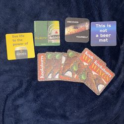 Vintage Kookaburra Wings square Beer mat Coasters