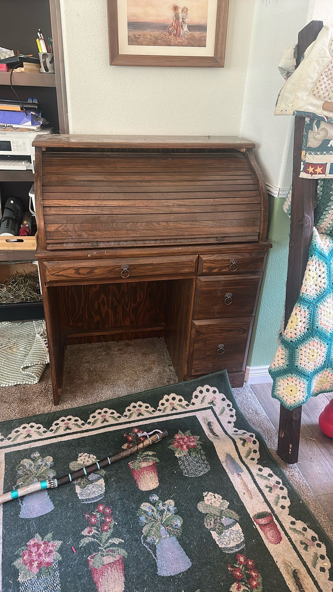 Vintage Roll Top Desk 