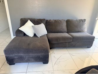 Gray sectional couch