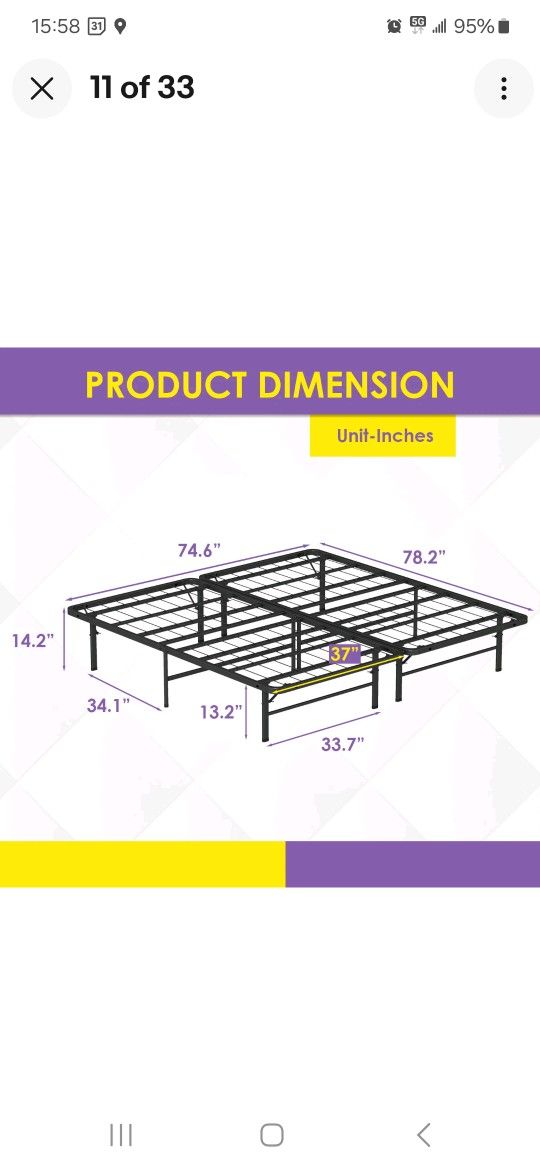 King Metal Bed Frame