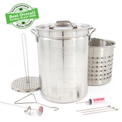 32‑quart stainless steel turkey fryer kit (IN THE BOX)