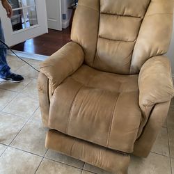 Real Leather Recliner Chair (price negotiable)