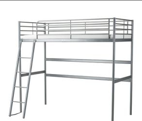 Ikea Grey Metal Loft Bed