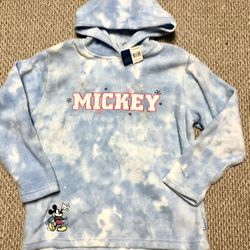 Ladies Mickey Fleece Hoodie M New