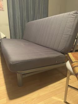 Gray Fabric Futon Sofa Bed