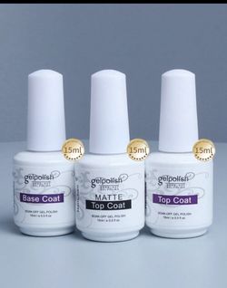 Base Coat, Top Coat, Matte Top Coat, Set Of Gel Polish, Basic Nail Polish Set 
