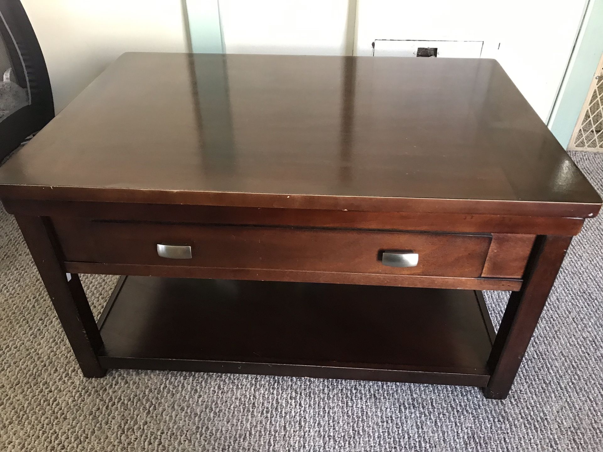 Brown coffee table