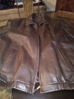 XL brown leather jacket