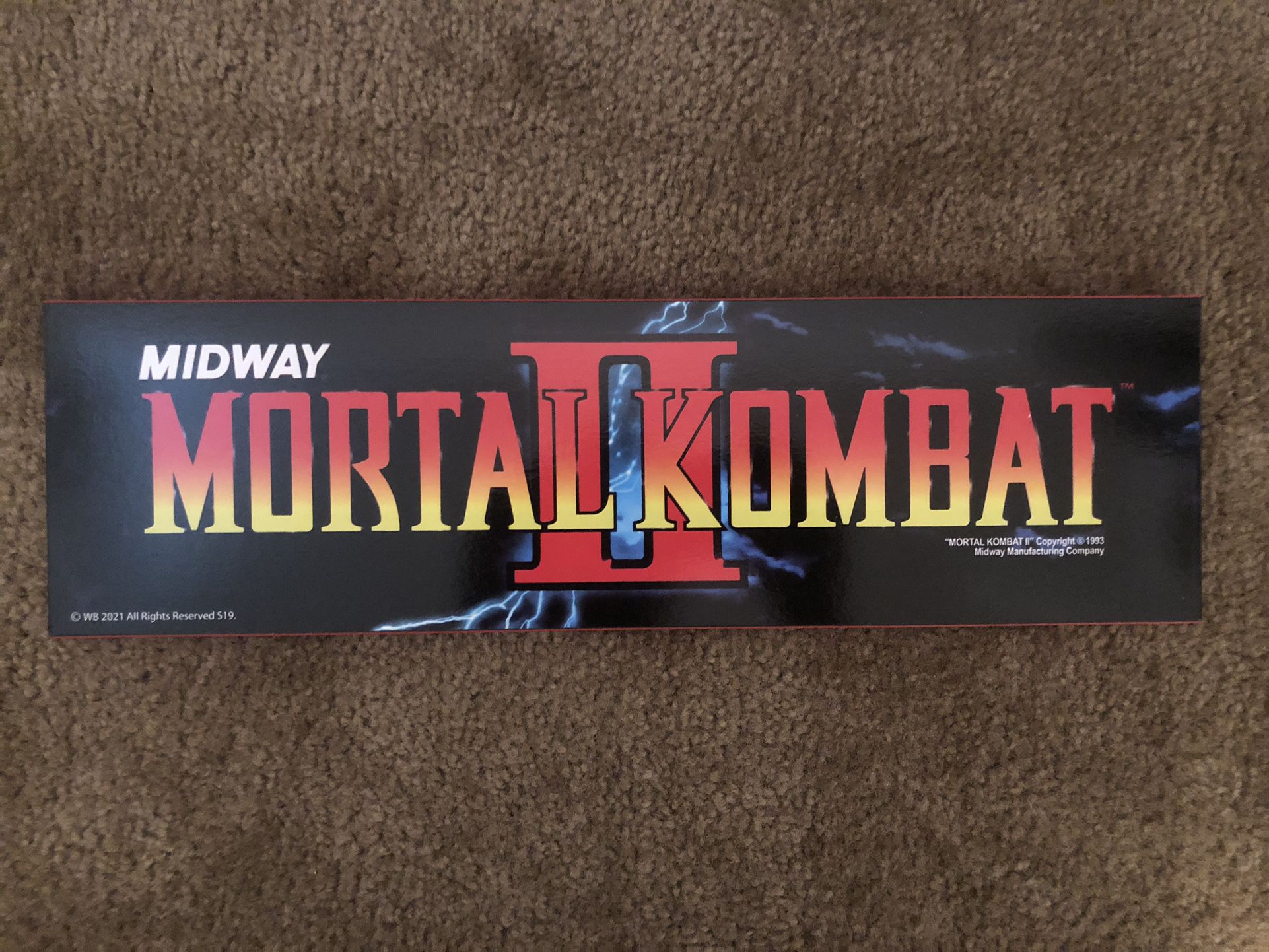 Arcade1UP Mortal Kombat 2 Marquee